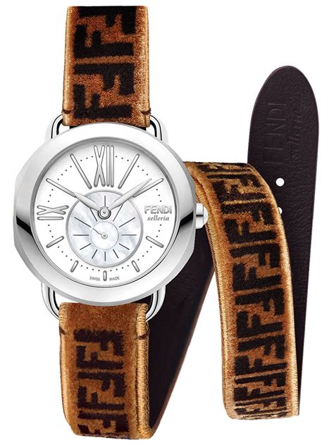 fendi watch with changeable bands|fendi watch leather strap.